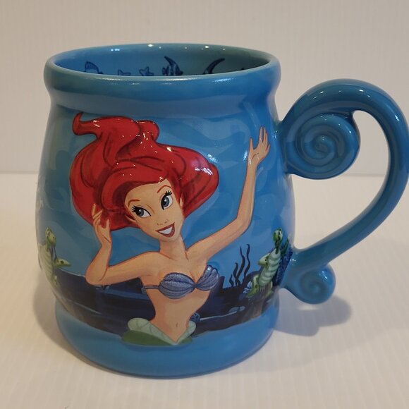 Disney Other - Disney's The Little Mermaid Ariel 3D Ceramic Coffee Mug Sebastien Collectible